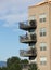 Balconies on modern architecture Apartment Complex