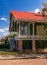 Balcony of antebellum home in Natchez in Mississippi