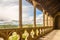 On the balcony of the church Santa Maria la Real in Ujue - Spain