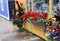 Balcony with flowers in the city of Lunenburg, Canada