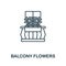 Balcony Flowers icon. Line element from balcony collection. Linear Balcony Flowers icon sign for web design