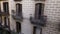 Balcony of a historic building in gothic quarter Barcelona