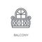 Balcony linear icon. Modern outline Balcony logo concept on whit