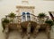 Balcony with nice shelves in Syracuse in Sicily