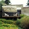 Balcony with outdoor furniture and umbrella in resort villa , Gr