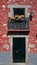 balcony in a red stone wall, Santa Brigita, Canary islands