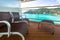 Balcony view on cruise ship