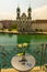 Balcony view over the city of Lucerne with the Reuss River and Church Jesuitenkirche in Switzerland