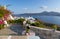 Balcony with a view, Plaka village, Milos island, Cyclades, Greece