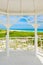 Balcony with a view of the tropical beach of Varadero in Cuba