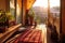 balcony with yoga mat, incense, and meditation corner