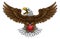 Bald Eagle Hawk Flying Cricket Ball Claw Mascot