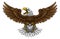 Bald Eagle Hawk Flying Golf Ball Claw Mascot