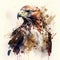 bald eagle, watercolor painting on a white background, vector illustration