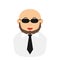 Bald Man with Beard & Sunglasses Avatar