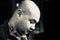 A bald man isolated unique portraits photo