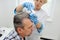 Baldness. diagnostics hair and scalp