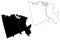 Baldwin County, Georgia U.S. county, United States of America,USA, U.S., US map vector illustration, scribble sketch Baldwin map