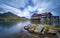 Balea Cabin on Mountain Lake