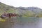 Balea lake and cabana from Fagaras mountains