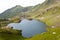 Balea lake the glacial lake from Romania