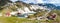 Balea Lake Transfagarasan, Transylvania, Romania. Panoramic view