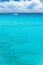 Balearic mediterranean turquoise sea with sailboat