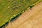 baled hay in field Agriculture Copyspace Top down view