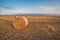 Baled Hay Rolls at Sunset