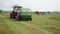 Baler discharge hay bale