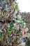 Bales of drink containers at recycling center