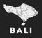 Bali - communication network map of island.