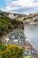 Bali, Crete, Greece - October 7, 2019: Cozy bay of the warm sea of the popular resort of Crete with secluded beaches, lush