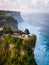 Bali, Indonesia, Aerial View of Uluwatu Temple at Sunrise