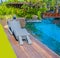 Bali, Indonesia - April 14, 2014: View of swimming pool at St. Regis Resort