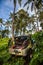 Bali. Indonesia - March 7, 2013 SUV in the tropical jungle