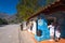 Bali, Island Crete, Greece - June 23, 2016: People buying tickets on the bus and tourists waiting the bus