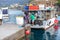 Bali, Island Crete, Greece, - June 30, 2016: Local fishermen are unloading fish catch from fishing boat