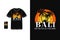 Bali the island of paradise t shirt design silhouette retro vintage style