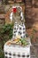 Bali Statue With Food Offerings