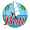 Bali tourist sticker. Windsurfing