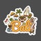 Bali vector travel sticker.