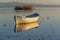 Balikesir Lake Manyas at sunset boats reflection