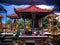 Balinese Altar And Shrines In The Middle Of The Temple With Gold Color At Patemon Village