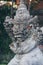 Balinese demon statues view in Ubud Palace, Bali