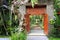 Balinese door with old wood