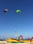 Balinese fisher boat and surf kites