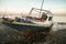 Balinese Fishing Boats Anchored in the Village of Pemuteran.