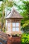 Balinese lanterns in the tropical garden