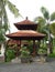 Balinese pavilion in resort garden